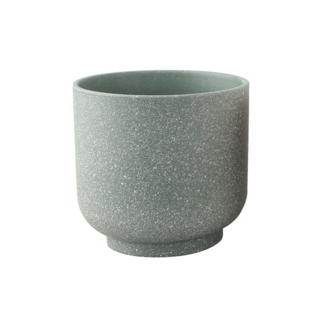 Ceramic Sandy Elevated Pot 130mm - Green